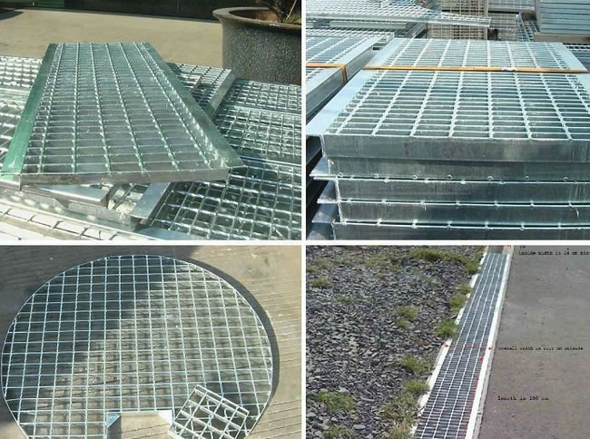 Serrated Grate Drainage Covers in Circle or Rectangular Panels